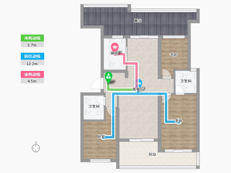 浙江省-衢州市-蓝城·春风江山-93.60-户型库-动静线