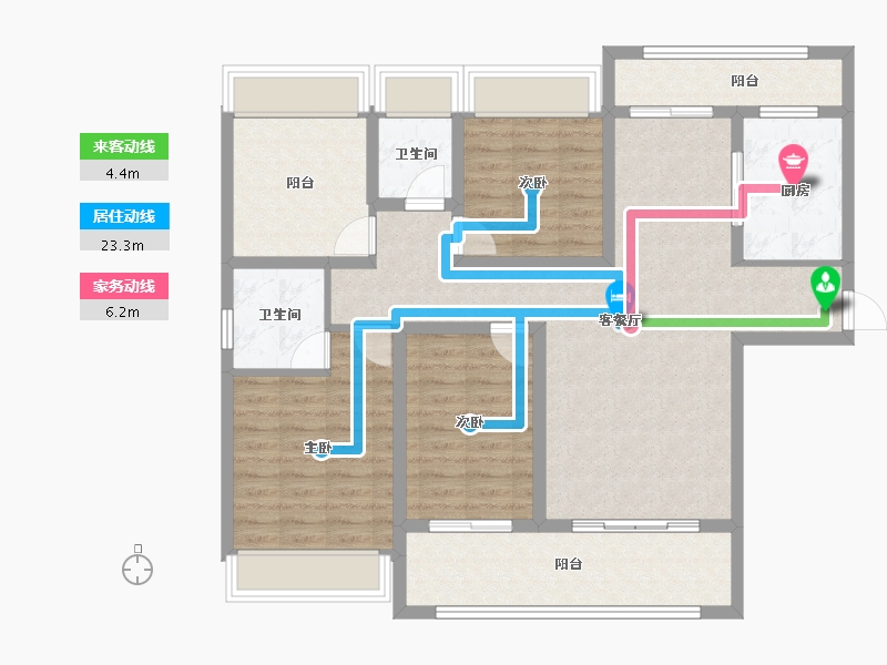 贵州省-毕节市-中鼎景城-109.63-户型库-动静线