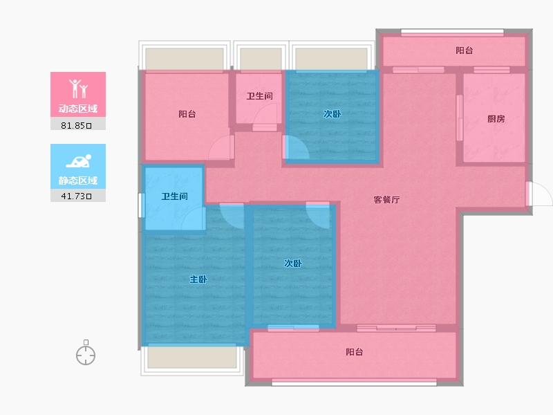 贵州省-毕节市-中鼎景城-109.63-户型库-动静分区