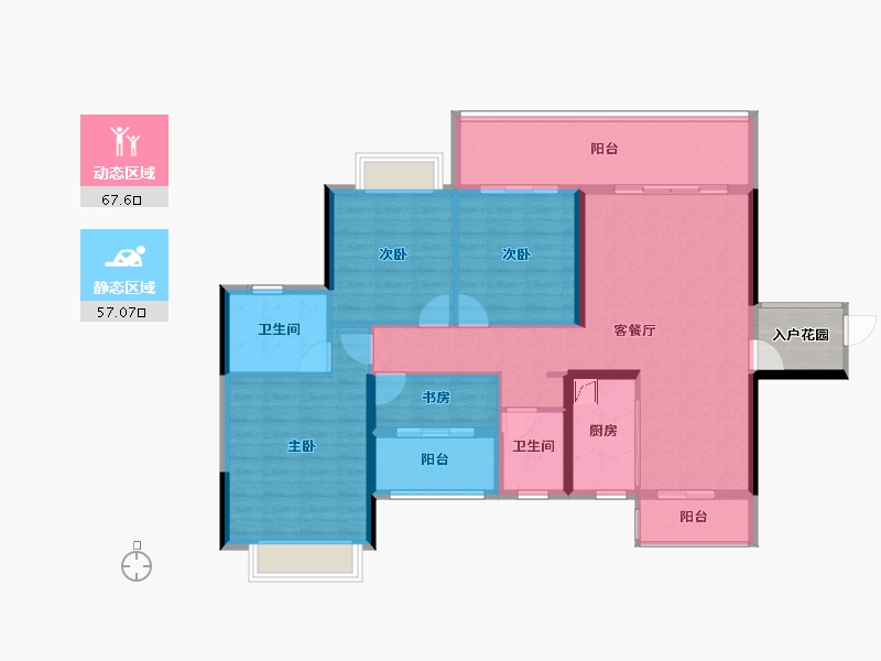 广西壮族自治区-来宾市-裕达·悠然雅居-115.80-户型库-动静分区