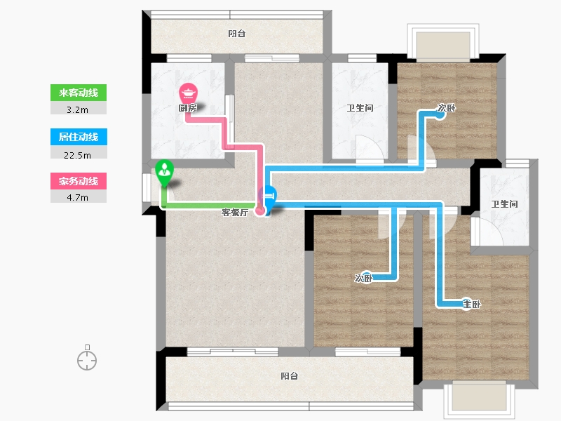 贵州省-遵义市-首府壹号-89.44-户型库-动静线