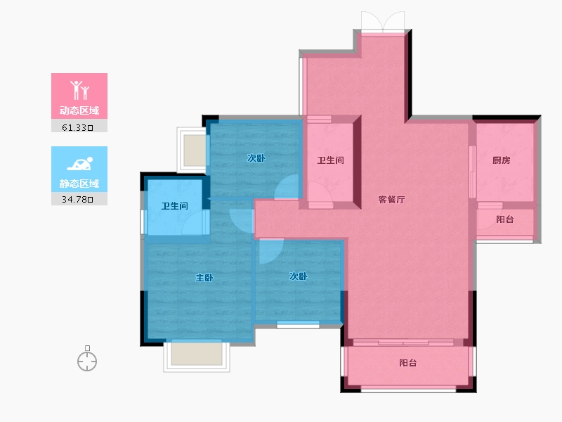 贵州省-毕节市-云阳泊澳湾-85.10-户型库-动静分区