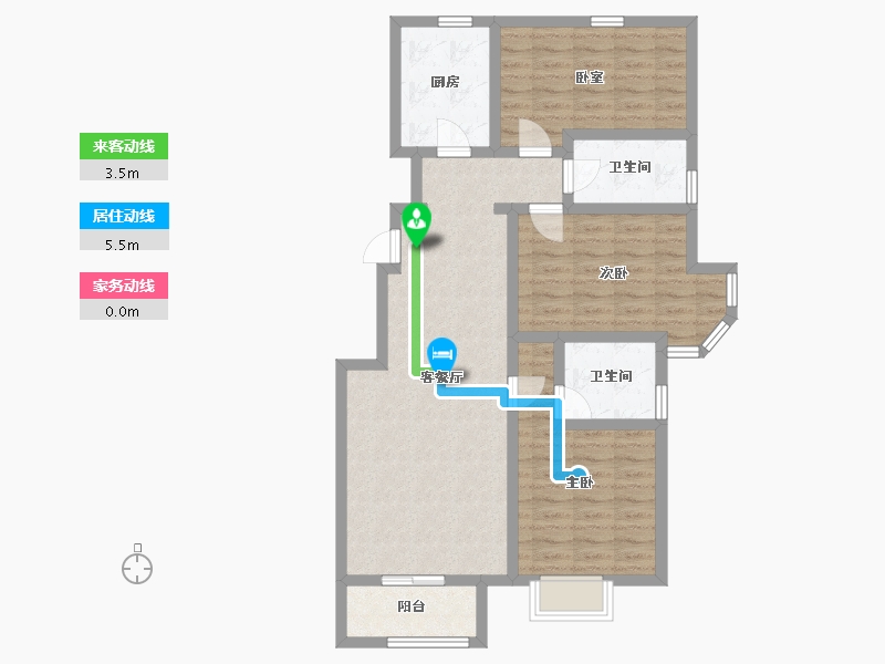 北京-北京市-北京城建海梓府-104.00-户型库-动静线