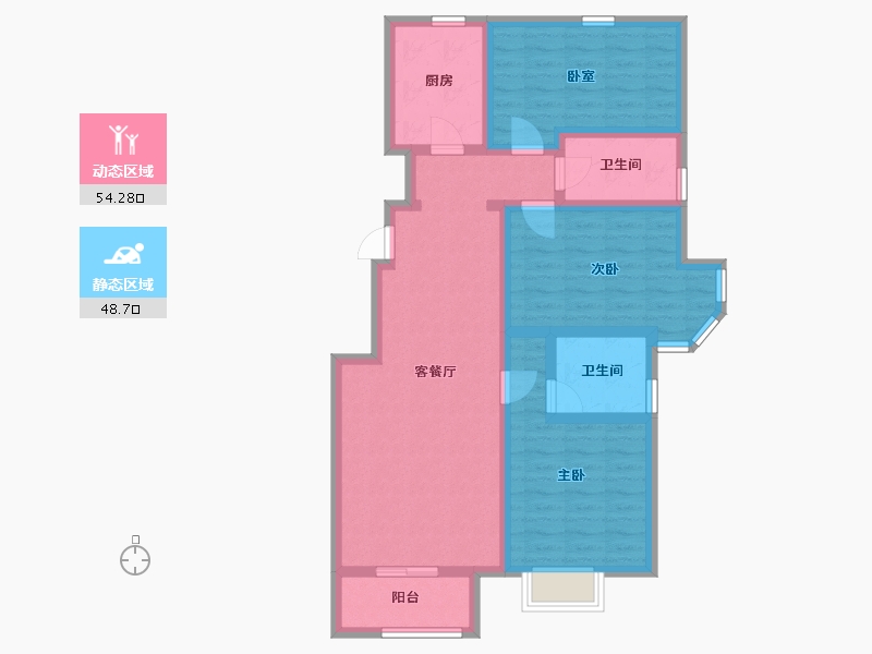 北京-北京市-北京城建海梓府-104.00-户型库-动静分区