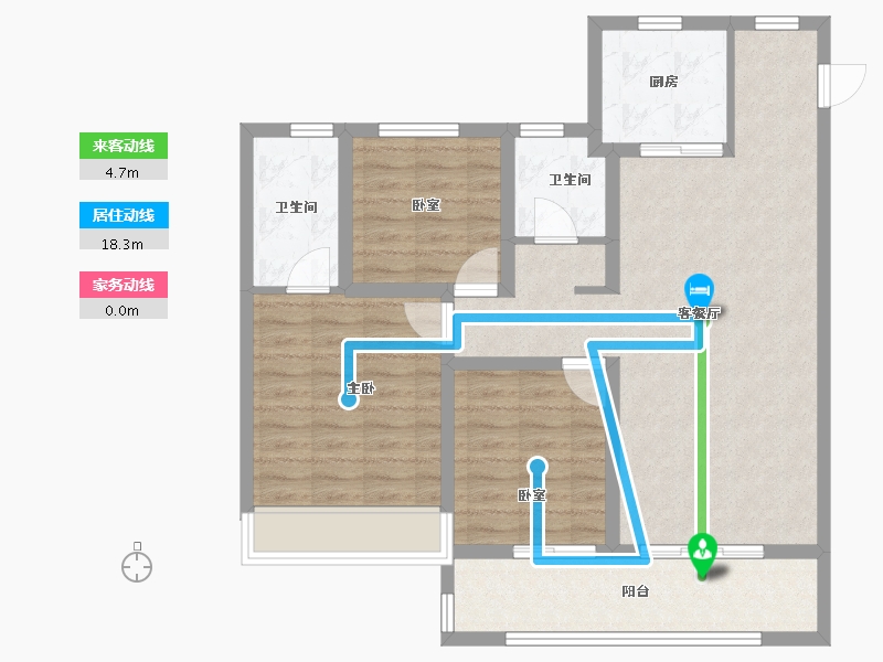 河南省-周口市-益丰熙圜-89.70-户型库-动静线