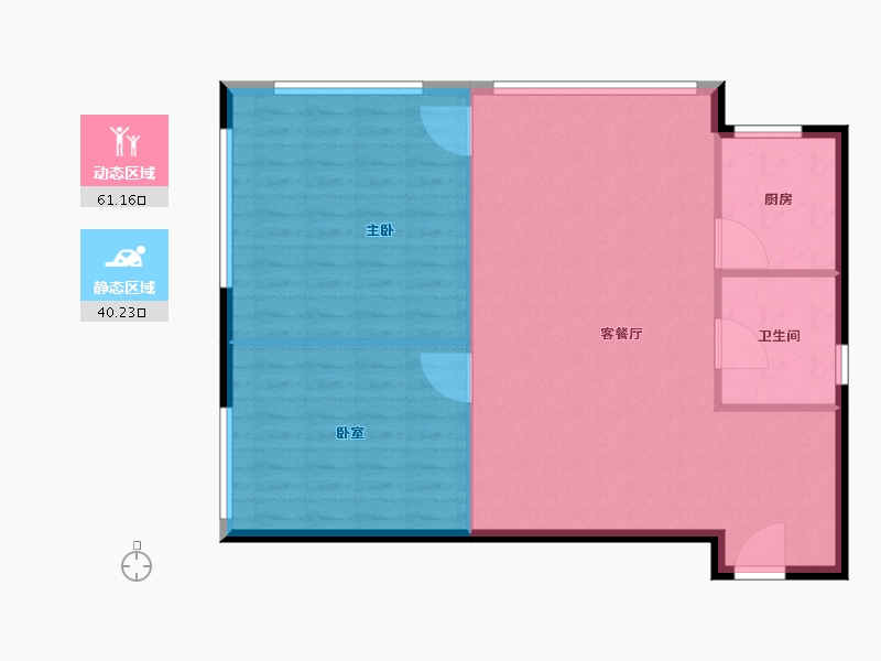 浙江省-杭州市-杭州世茂天玑公寓-94.40-户型库-动静分区