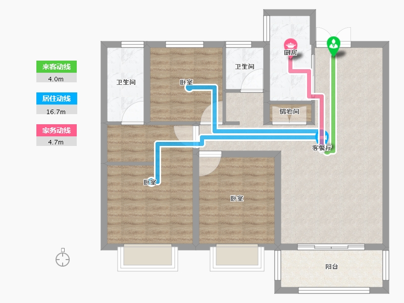 河南省-濮阳市-华信·越绣华府-89.04-户型库-动静线