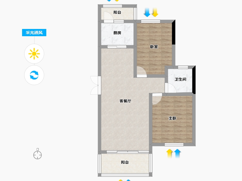 江西省-抚州市-丽水豪城-70.09-户型库-采光通风