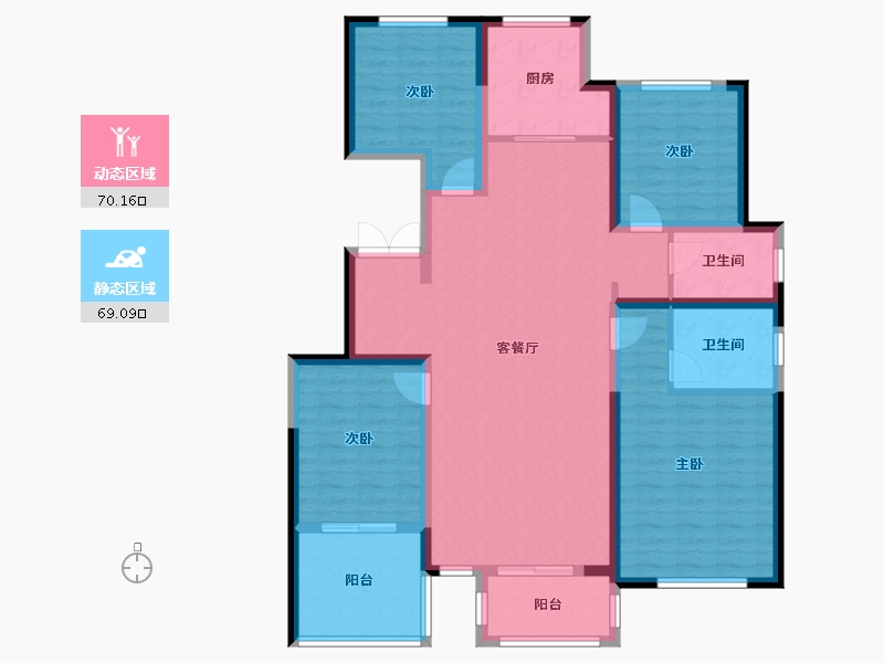 陕西省-渭南市-海兴漫香郡-125.00-户型库-动静分区