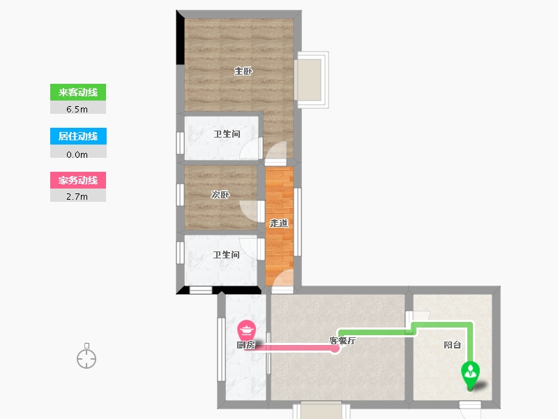 云南省-西双版纳傣族自治州-万科曼西缇-53.59-户型库-动静线