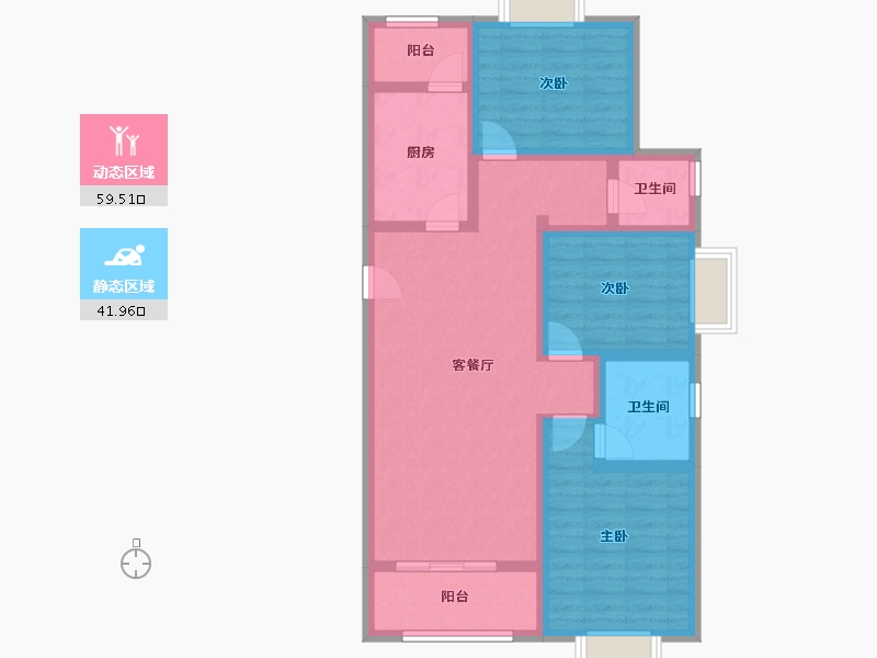 河南省-开封市-新惠华府-89.33-户型库-动静分区