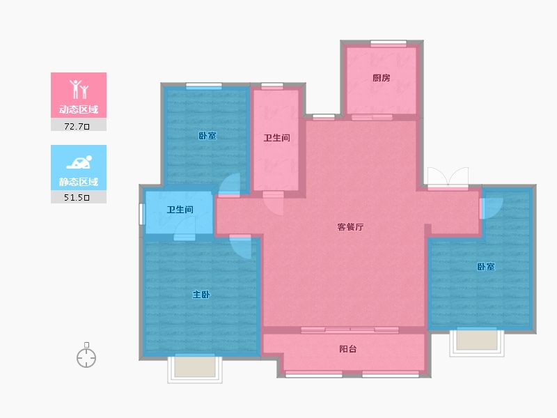 河南省-许昌市-北海腾飞花园-111.00-户型库-动静分区