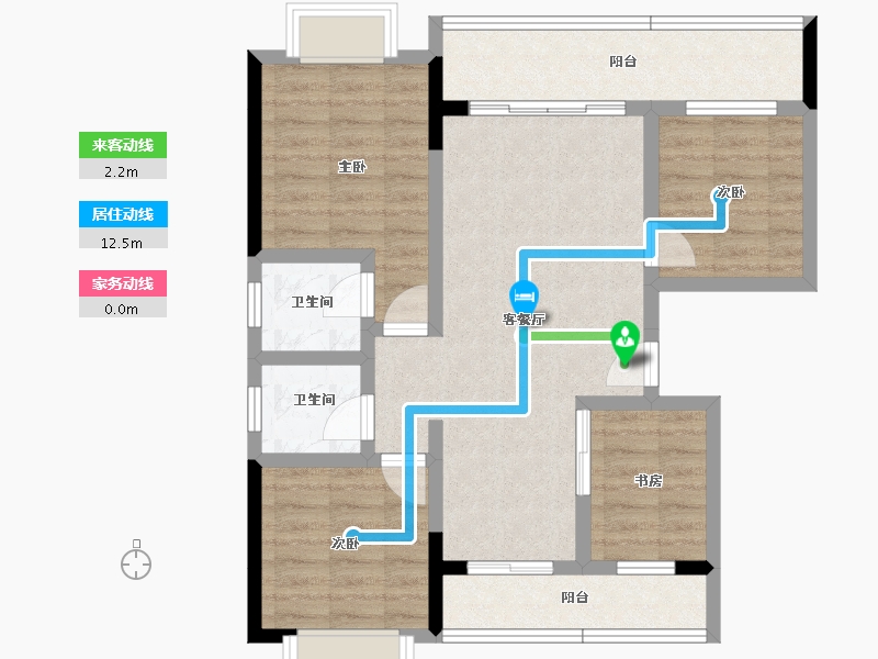 贵州省-遵义市-首府壹号-79.51-户型库-动静线