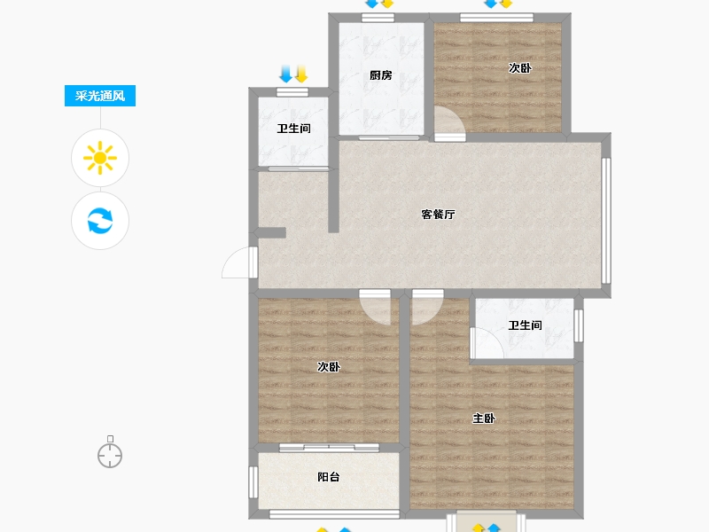 河南省-濮阳市-丽景上品-99.20-户型库-采光通风