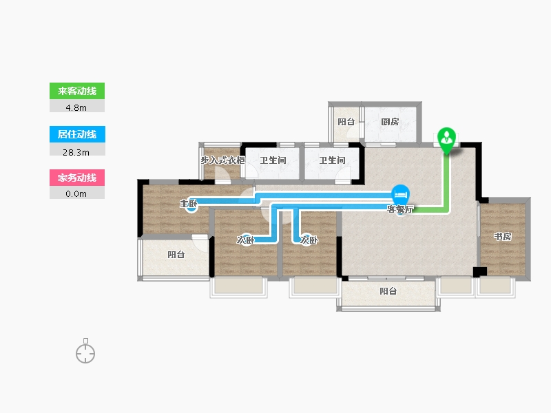 四川省-宜宾市-蜀道·三江国际-112.72-户型库-动静线