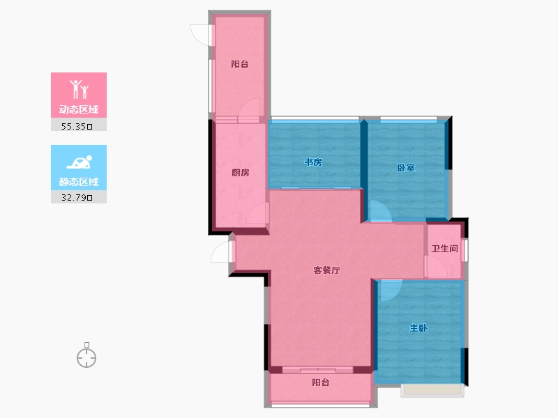 河南省-开封市-通许·壹号公馆-79.19-户型库-动静分区