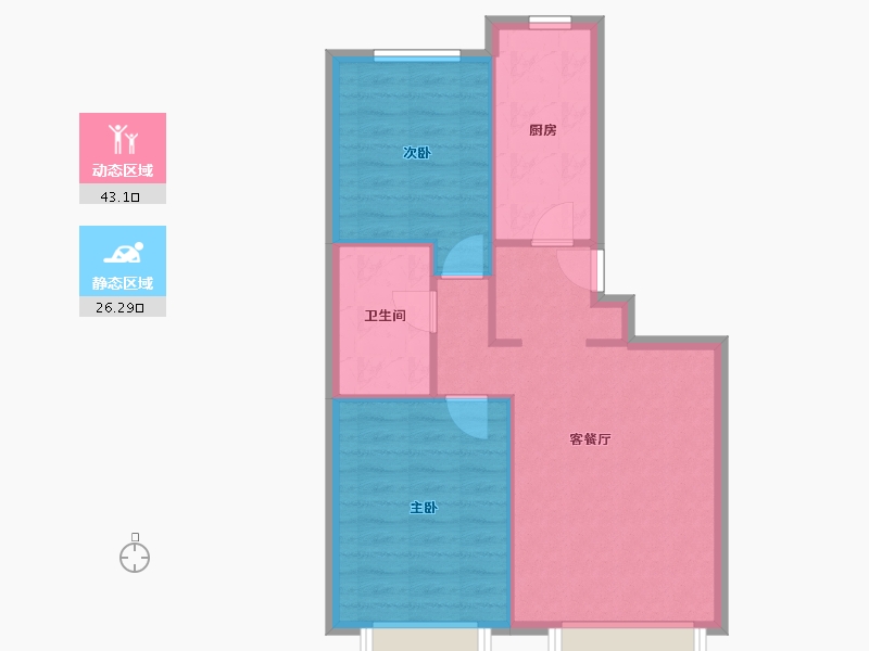 北京-北京市-润泽公馆-69.00-户型库-动静分区