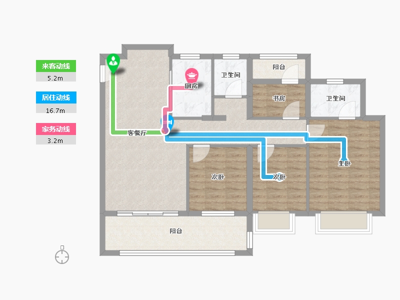 福建省-漳州市-君临壹号-122.00-户型库-动静线