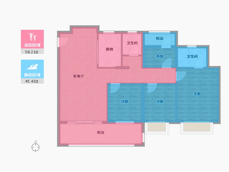 福建省-漳州市-君临壹号-122.00-户型库-动静分区