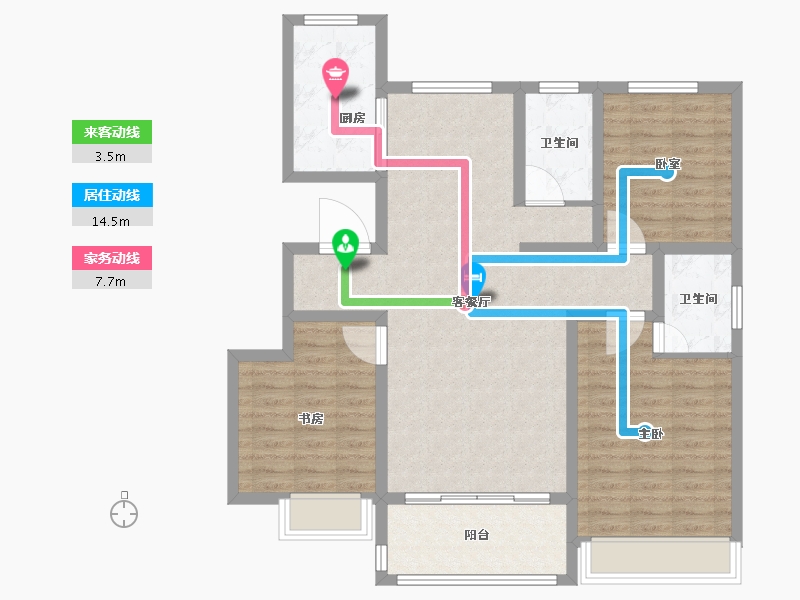 河南省-安阳市-新城国际五期-102.40-户型库-动静线