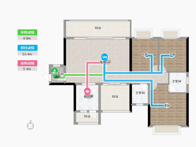 广西壮族自治区-来宾市-裕达·悠然雅居-118.01-户型库-动静线