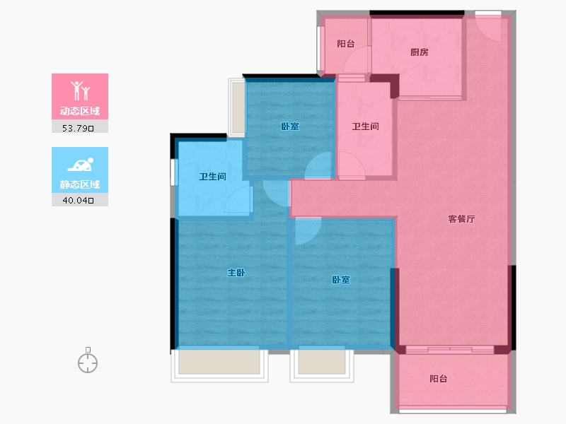 广东省-清远市-清远富力中以科城-84.93-户型库-动静分区