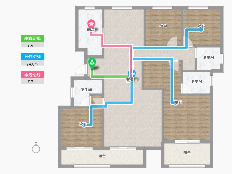 浙江省-杭州市-众安白马御府-122.49-户型库-动静线