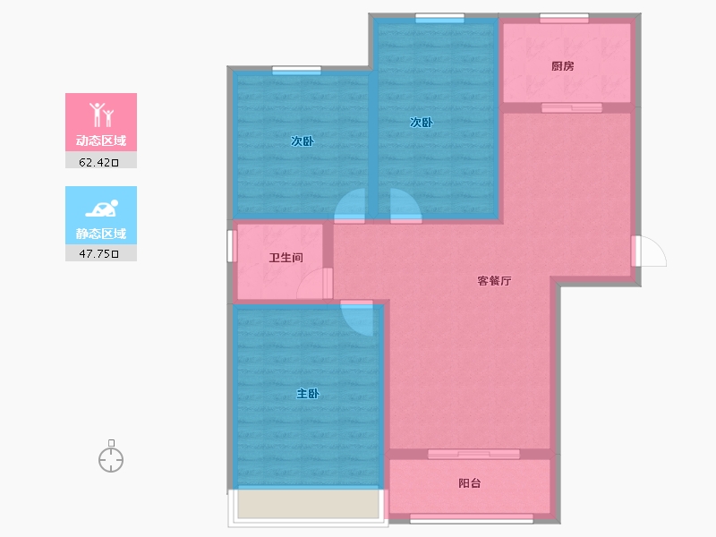 青海省-海东市-紫金花苑-98.77-户型库-动静分区