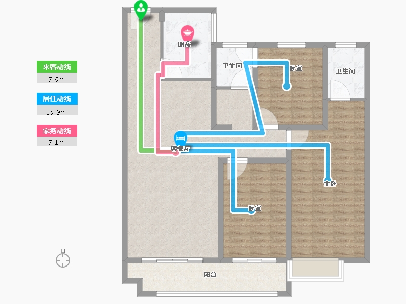 河南省-南阳市-安泰·荣盛公馆-118.41-户型库-动静线