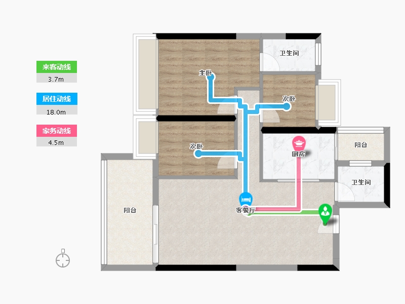 贵州省-遵义市-万象绿城桐乐府-80.68-户型库-动静线