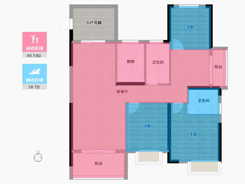 江西省-九江市-通源·天赐人家-102.41-户型库-动静分区