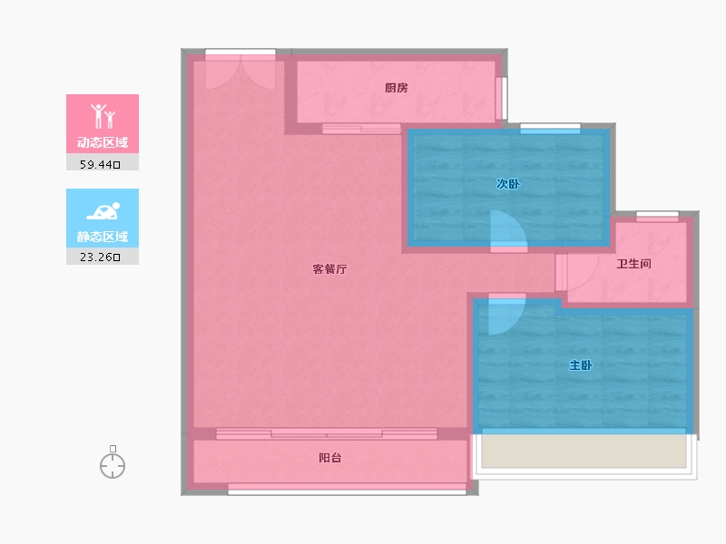 青海省-海东市-壹悦府-73.99-户型库-动静分区