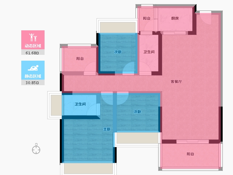 广东省-河源市-铭成华府-80.29-户型库-动静分区