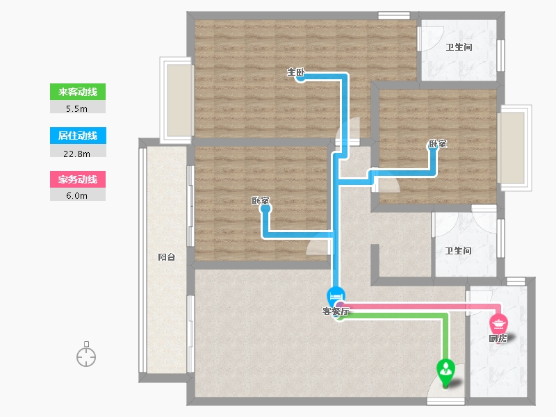 河南省-南阳市-安泰·荣盛公馆-118.65-户型库-动静线