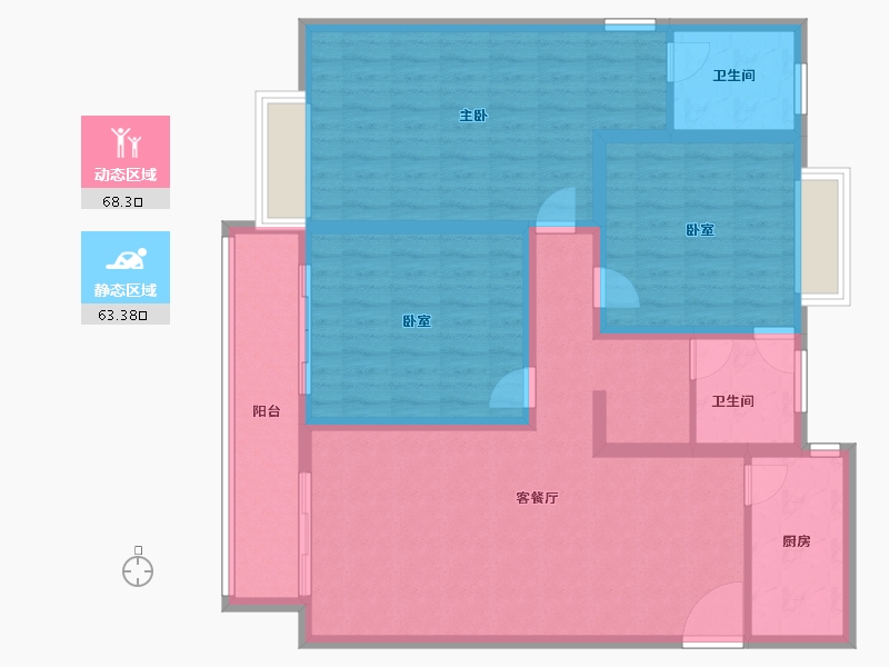 河南省-南阳市-安泰·荣盛公馆-118.65-户型库-动静分区