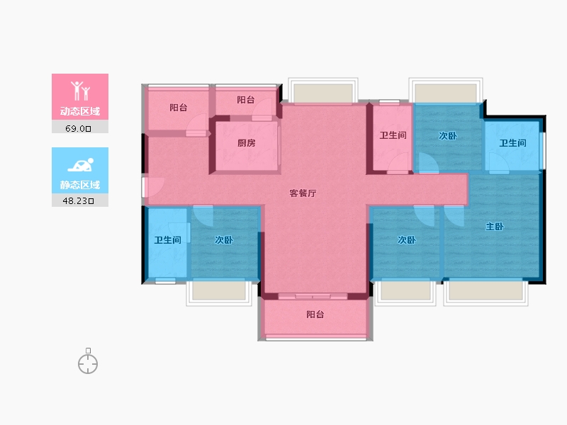 广东省-河源市-兴业城-104.76-户型库-动静分区