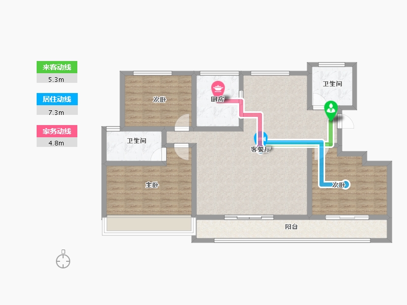 青海省-海东市-帝豪·壹号院-107.14-户型库-动静线