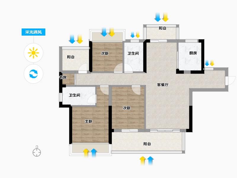 广东省-河源市-金美家名都-92.47-户型库-采光通风