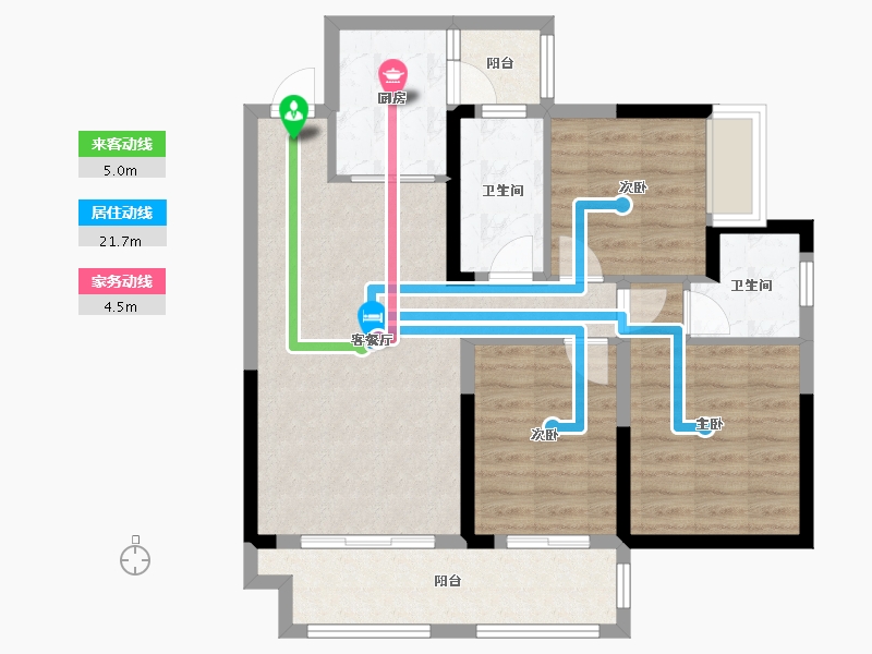 湖南省-岳阳市-月映南湖-100.00-户型库-动静线