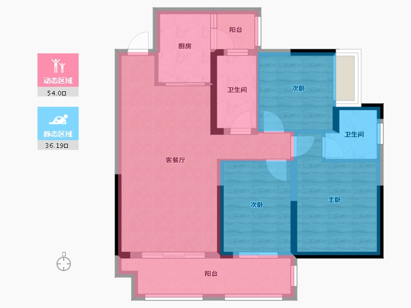 湖南省-岳阳市-月映南湖-100.00-户型库-动静分区