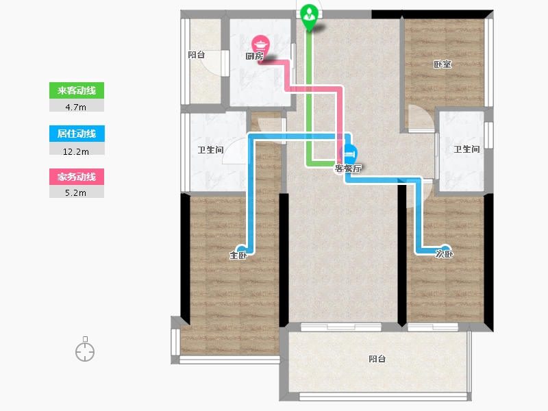 广东省-汕头市-合群·天合名轩-80.00-户型库-动静线