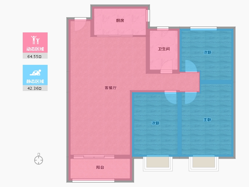 河南省-开封市-新惠华府-96.12-户型库-动静分区