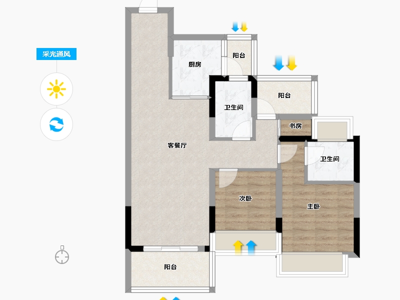 广东省-河源市-金美家名都-73.29-户型库-采光通风