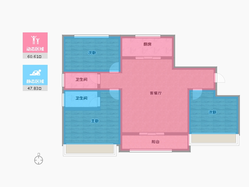 青海省-海东市-帝豪·壹号院-96.15-户型库-动静分区