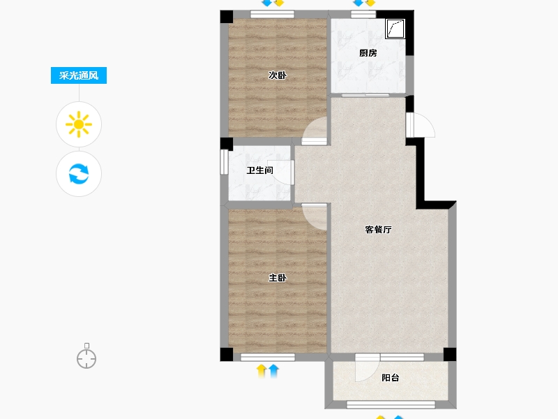 辽宁省-鞍山市-作品壹号-67.99-户型库-采光通风