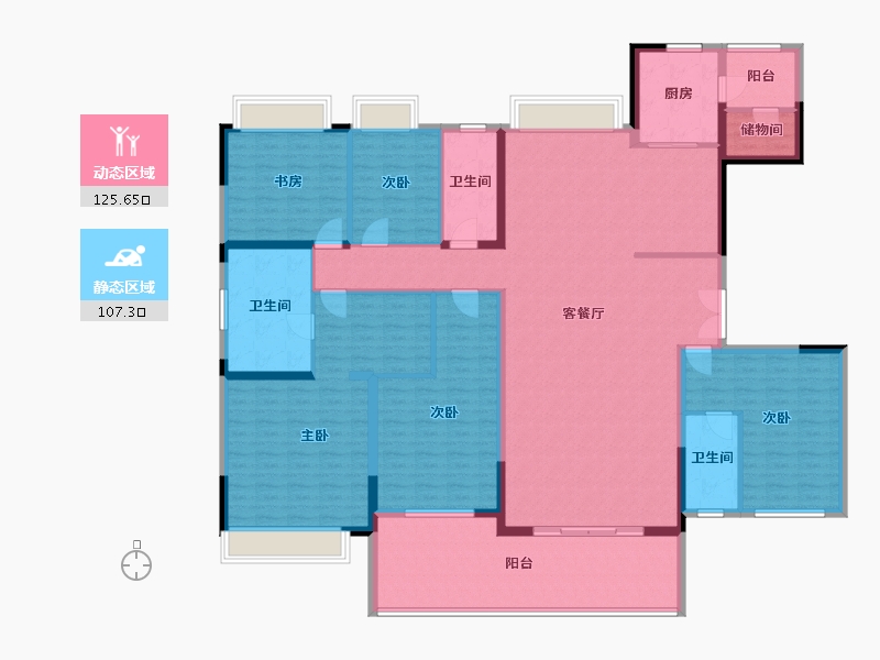 广东省-汕尾市-碧桂园天銮山·星汇-212.44-户型库-动静分区