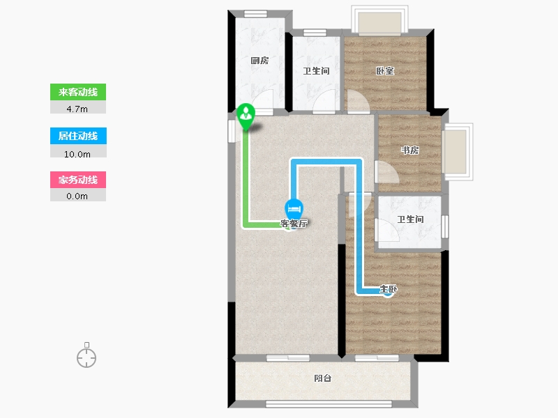 湖南省-株洲市-绿地21城三期-83.58-户型库-动静线