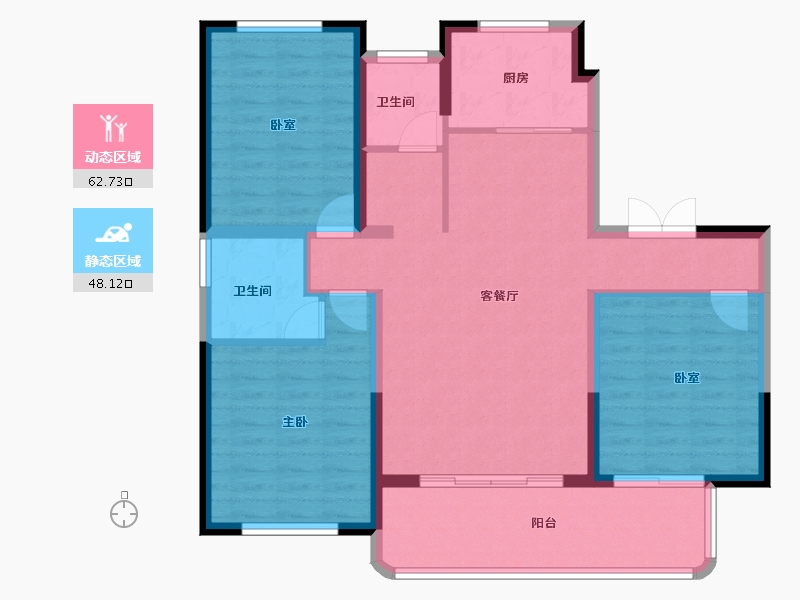 河南省-濮阳市-众悦鑫城-99.91-户型库-动静分区