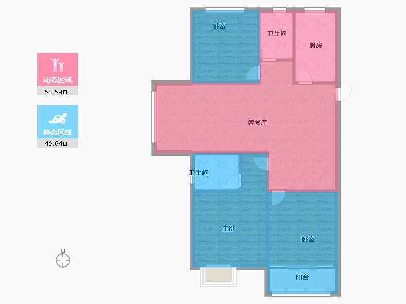 福建省-福州市-中庚东金-92.80-户型库-动静分区