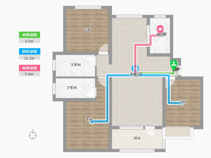 河北省-廊坊市-荣盛霸州新城-97.67-户型库-动静线